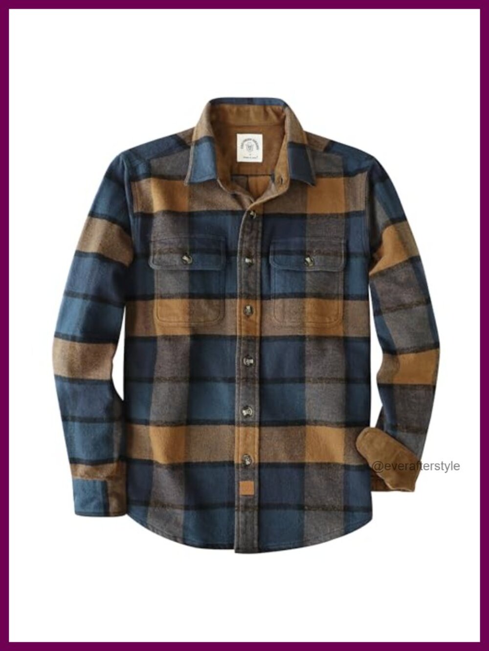 13 oz Ultra Heavyweight Cotton Flannel Shirt Men Casual Button Down